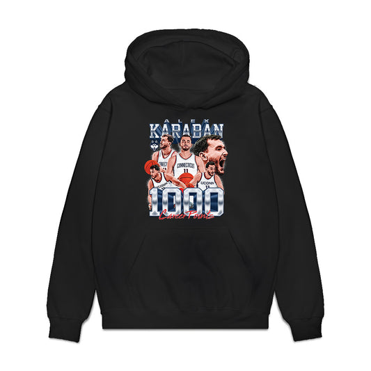 UConn - NCAA Men's Basketball : Alex Karaban - Collage Premium Hooded Sweatshirt-0