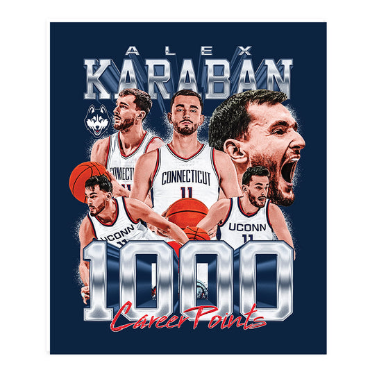 UConn - NCAA Men's Basketball : Alex Karaban - Poster 20x24-0