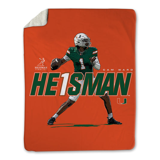 Miami - NCAA Football : Cam Ward - Heisman Individual Caricature Blanket-0