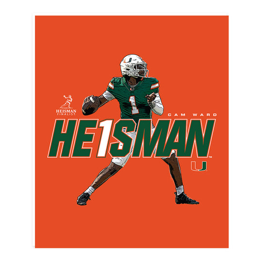 Miami - NCAA Football : Cam Ward - Heisman Individual Caricature Poster 20x24-0