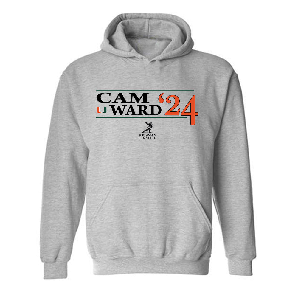 Miami - NCAA Football : Cam Ward - Hooded Sweatshirt-0