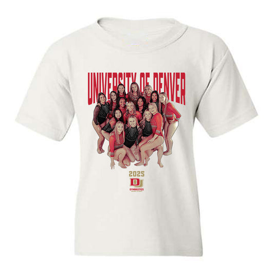 DU - NCAA Women's Gymnastics : - Team Collage Youth T-Shirt-0