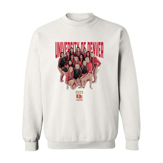 DU - NCAA Women's Gymnastics : - Team Collage Crewneck Sweatshirt-0