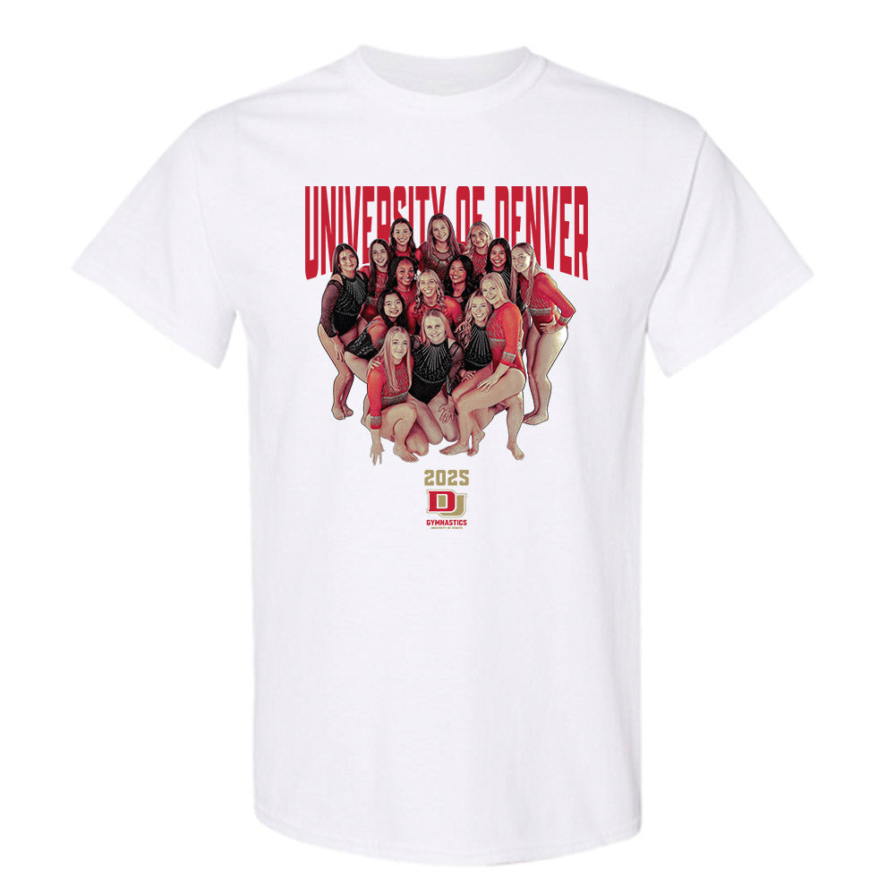 DU - NCAA Women's Gymnastics : - Team Collage T-Shirt-0