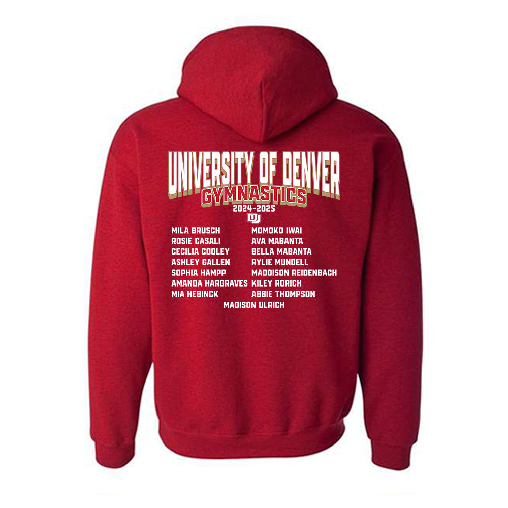 DU - NCAA Women's Gymnastics : - Roster Shirt Hooded Sweatshirt-1