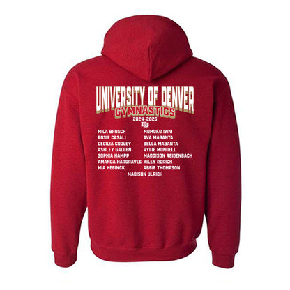 DU - NCAA Women's Gymnastics : - Roster Shirt Hooded Sweatshirt-1