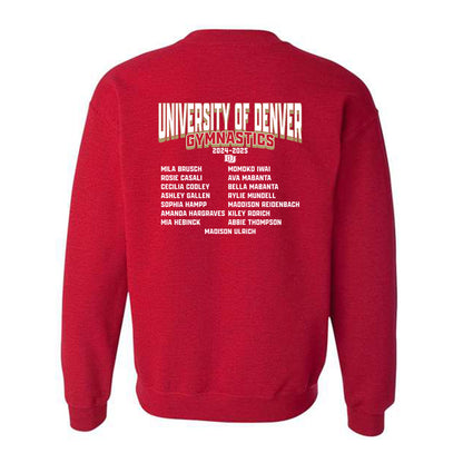 DU - NCAA Women's Gymnastics : - Roster Shirt Crewneck Sweatshirt-1