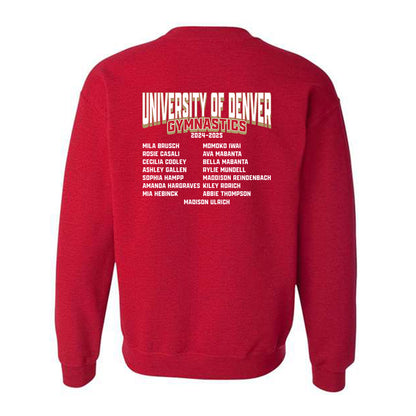 DU - NCAA Women's Gymnastics : - Roster Shirt Crewneck Sweatshirt-1