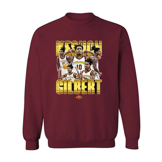 Iowa State - NCAA Men's Basketball : Keshon Gilbert - Crewneck Sweatshirt-0