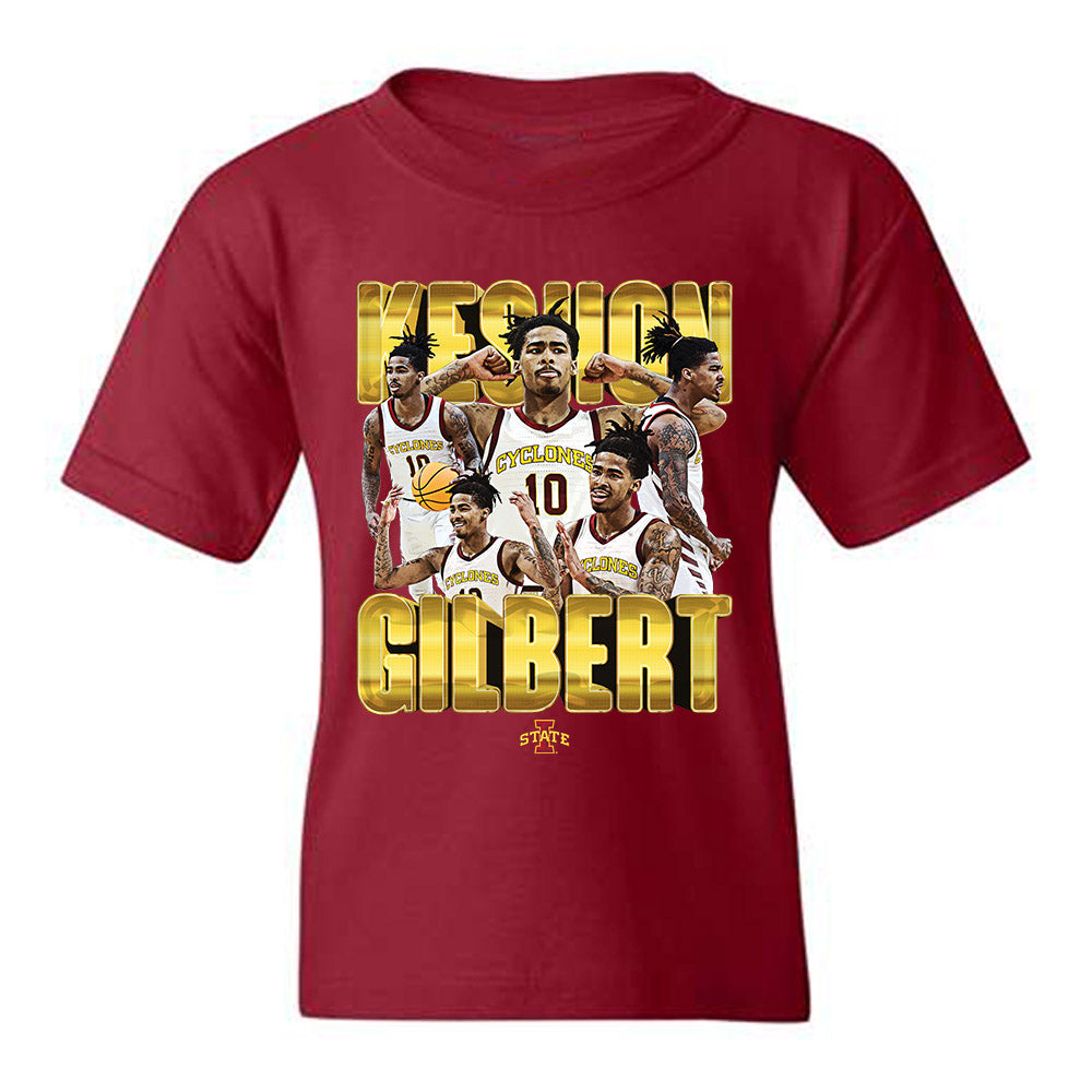 Iowa State - NCAA Men's Basketball : Keshon Gilbert - Youth T-Shirt-0