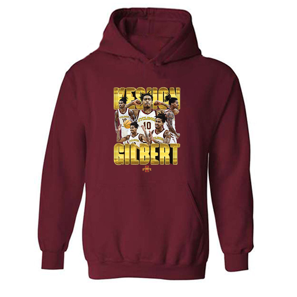 Iowa State - NCAA Men's Basketball : Keshon Gilbert - Hooded Sweatshirt-0