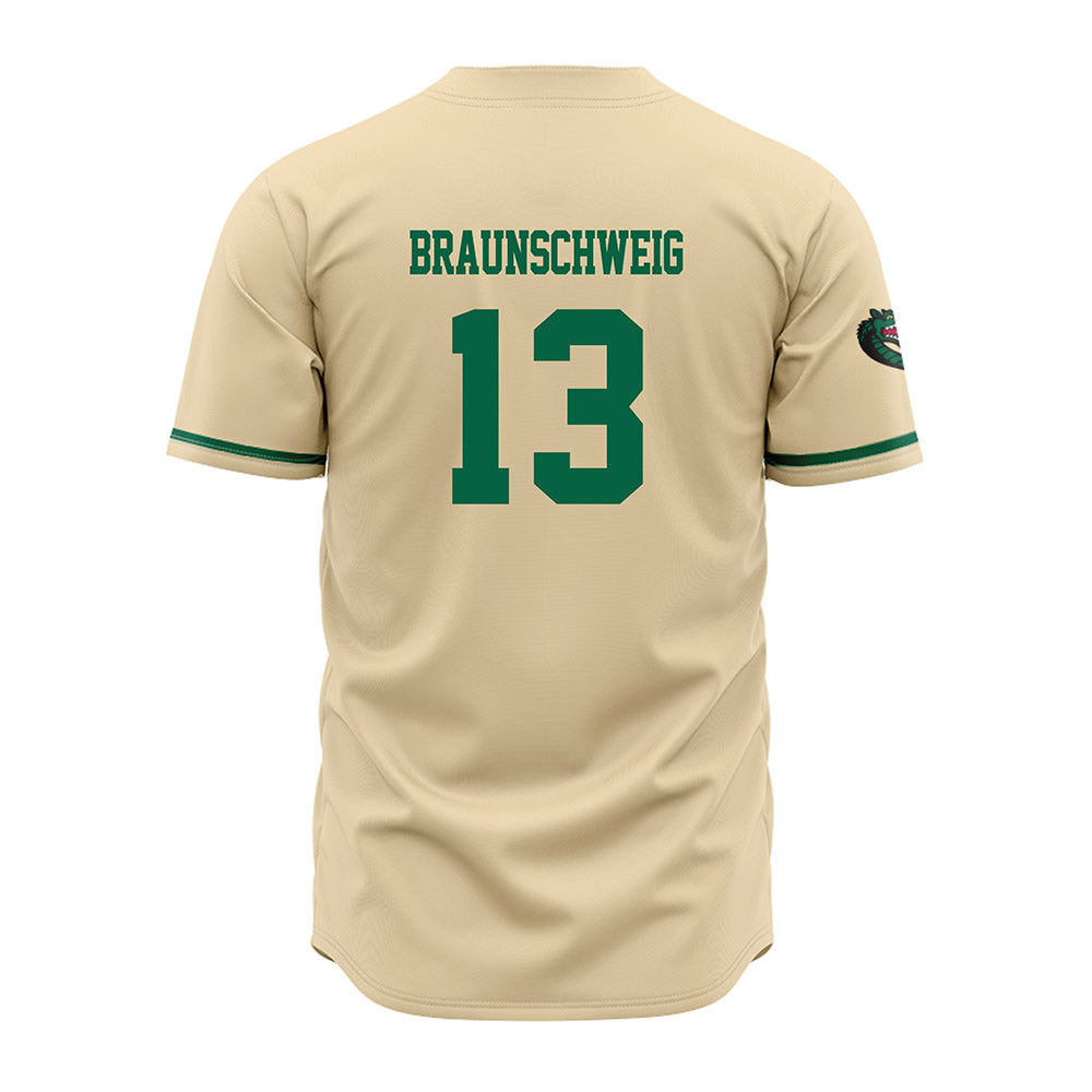 UAB - NCAA Baseball : Logan Braunschweig - Cream Jersey-1