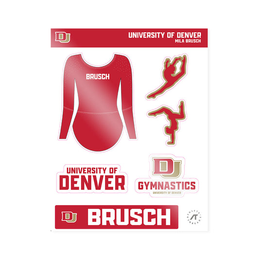 DU - NCAA Women's Gymnastics : Mila Brusch - Sticker Sheet-0