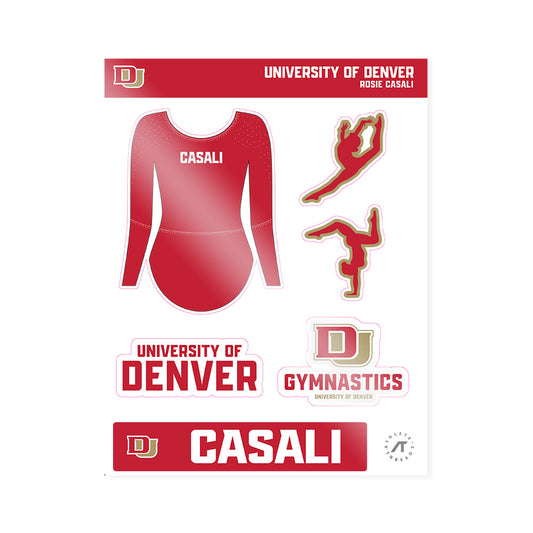 DU - NCAA Women's Gymnastics : Rosie Casali - Sticker Sheet-0