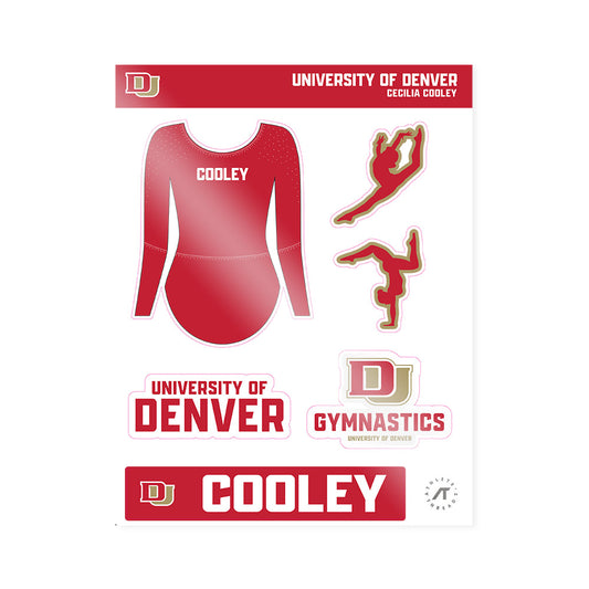 DU - NCAA Women's Gymnastics : Cecilia Cooley - Sticker Sheet-0