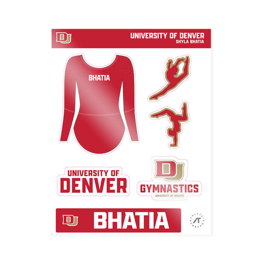 DU - NCAA Women's Gymnastics : Shyla Bhatia - Sticker Sheet-0