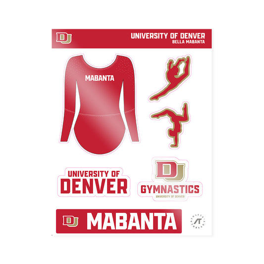 DU - NCAA Women's Gymnastics : Bella Mabanta - Sticker Sheet-0