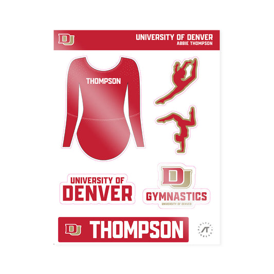 DU - NCAA Women's Gymnastics : Abbie Thompson - Sticker Sheet-0