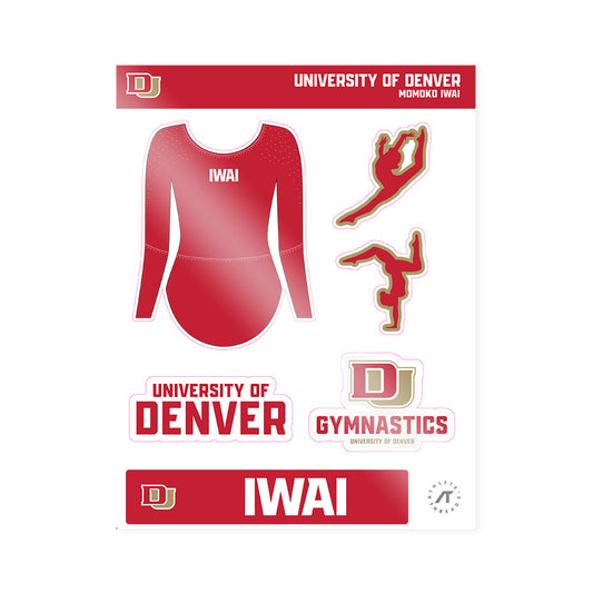 DU - NCAA Women's Gymnastics : Momoko Iwai - Sticker Sheet-0