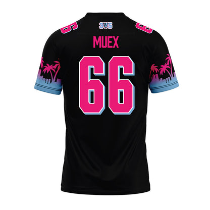 FIU - NCAA Football : Tk Muex - Vice Black Premium Football Jersey-1