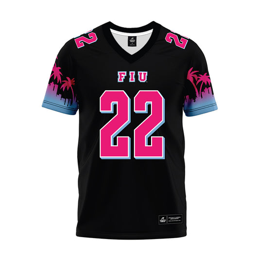 FIU - NCAA Football : Shamir Sterlin - Vice Black Premium Football Jersey-0
