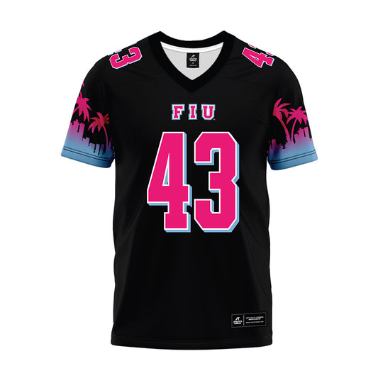 FIU - NCAA Football : Robert Williams - Vice Black Premium Football Jersey-0