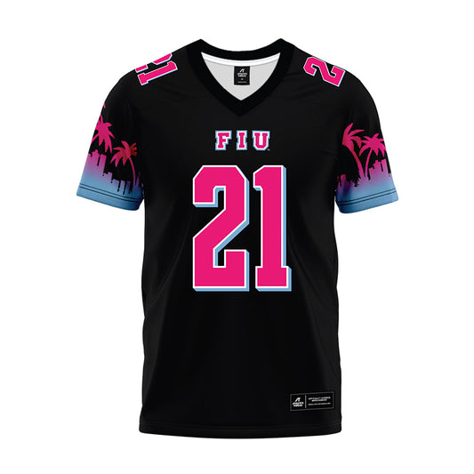FIU - NCAA Football : Bobby Salla Jr - Vice Black Premium Football Jersey-0