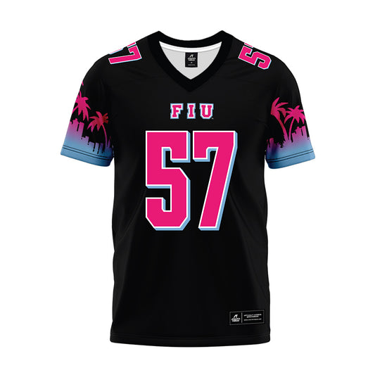 FIU - NCAA Football : Knajee Saffold - Vice Black Premium Football Jersey-0