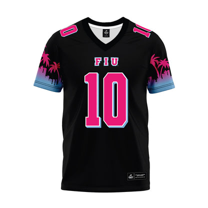 FIU - NCAA Football : Ormond Wallace - Vice Black Premium Football Jersey-0