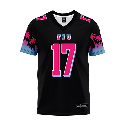 FIU - NCAA Football : Zachary Waters - Vice Black Premium Football Jersey-0