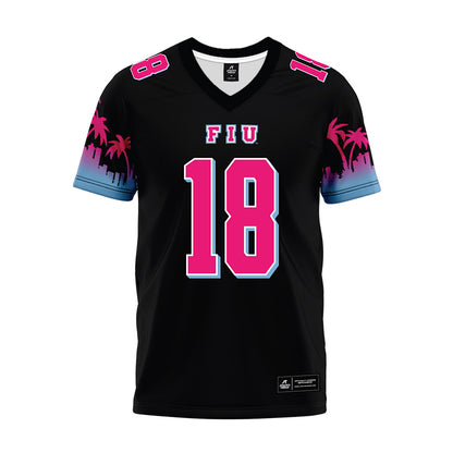 FIU - NCAA Football : Dwight Nunoo - Vice Black Premium Football Jersey-0