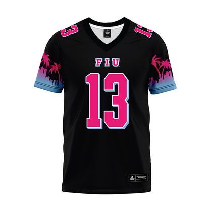 FIU - NCAA Football : Dante Anderson - Vice Black Premium Football Jersey-0