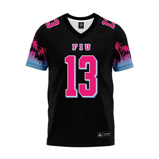 FIU - NCAA Football : Dante Anderson - Vice Black Premium Football Jersey-0