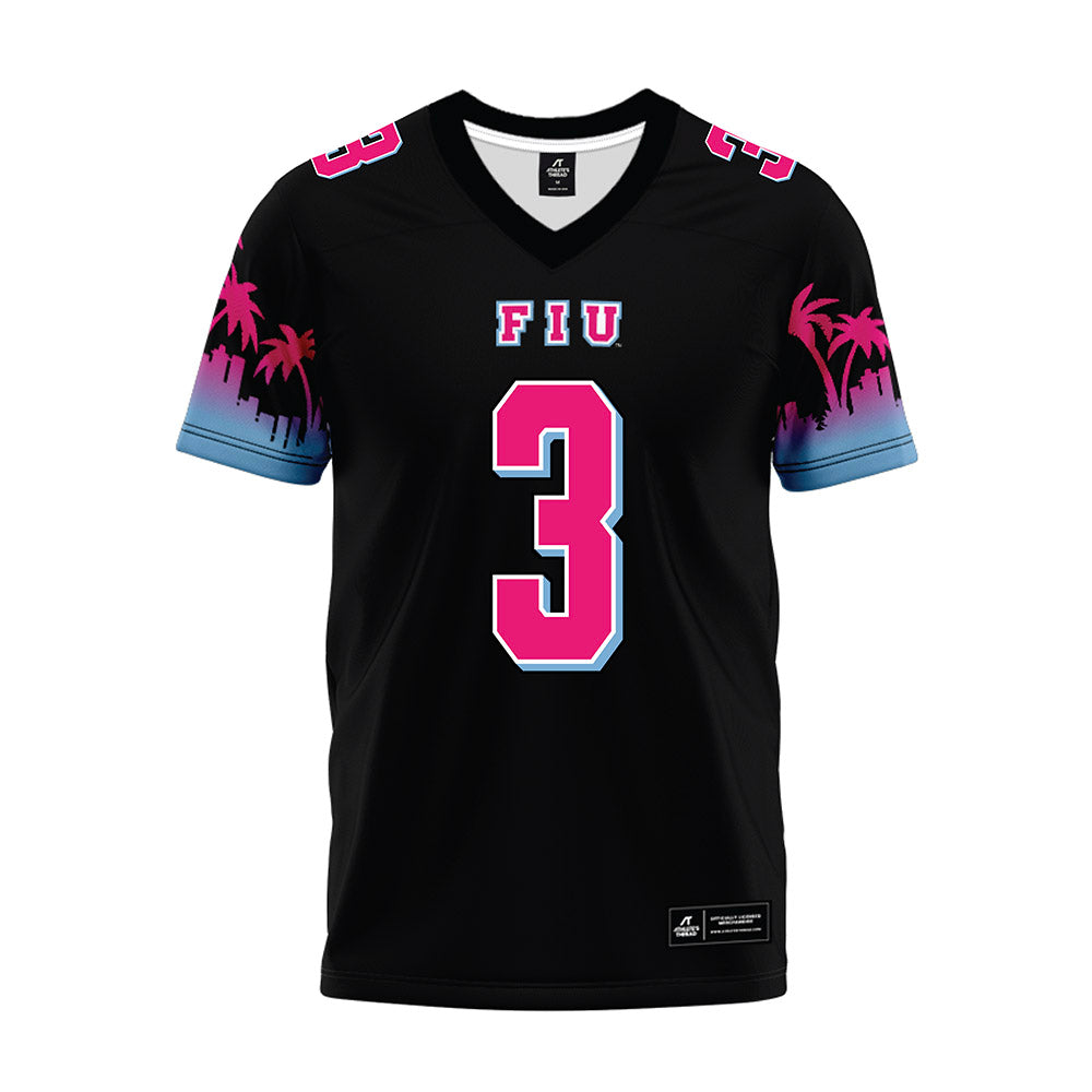 FIU - NCAA Football : Demetrius Hill - Vice Black Premium Football Jersey-0