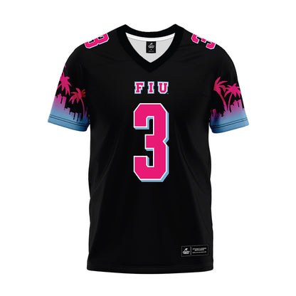 FIU - NCAA Football : Demetrius Hill - Vice Black Premium Football Jersey-0