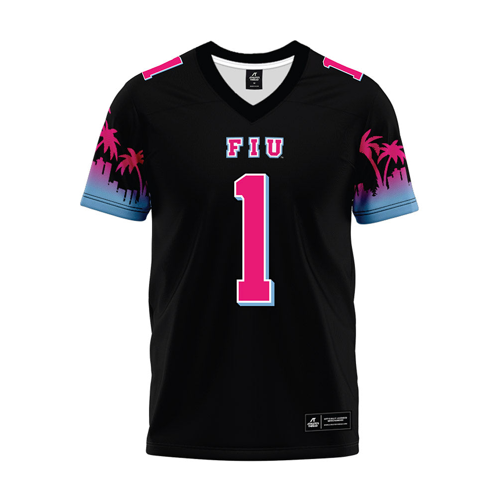 FIU - NCAA Football : Ashton Levells - Vice Black Premium Football Jersey-0