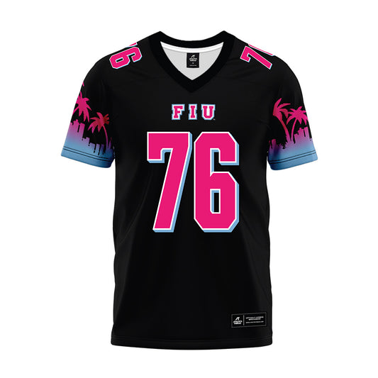 FIU - NCAA Football : Samson Chazulle - Vice Black Premium Football Jersey-0
