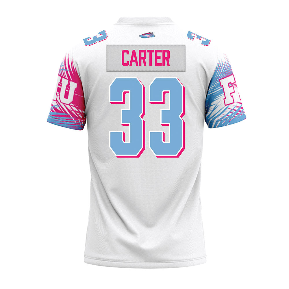 FIU - NCAA Football : Nasir Carter - Vice White Premium Football Jersey-1