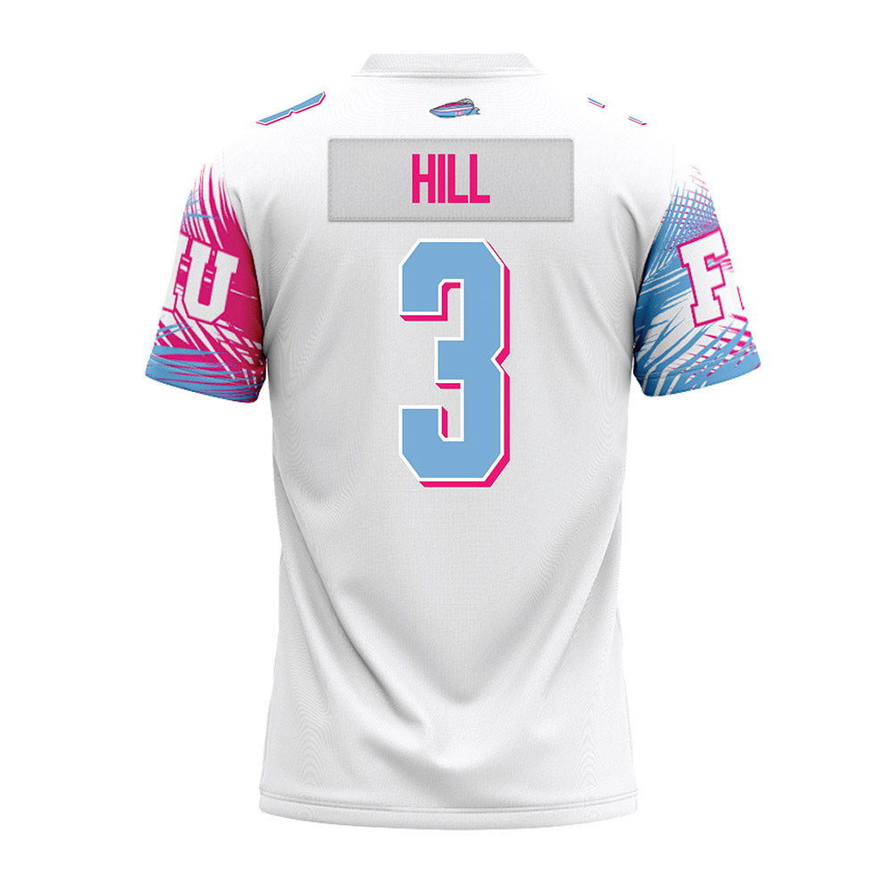 FIU - NCAA Football : Demetrius Hill - Vice White Premium Football Jersey-1