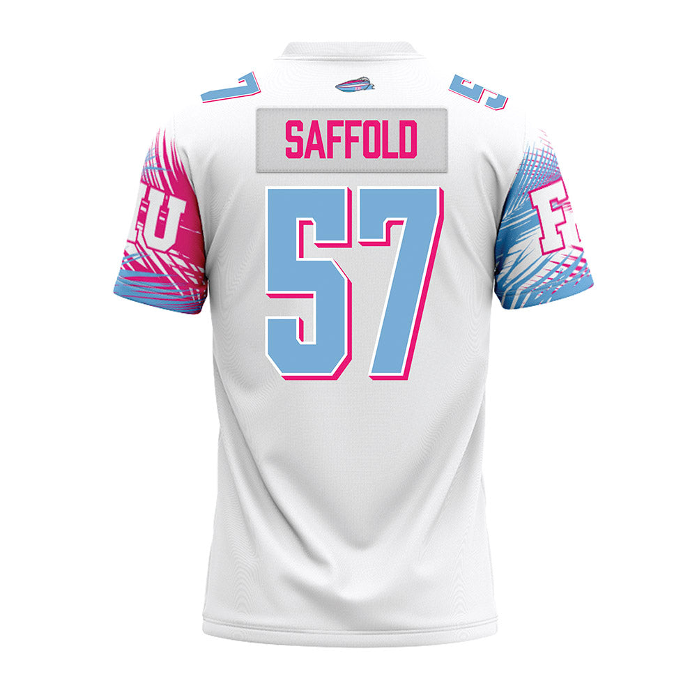 FIU - NCAA Football : Knajee Saffold - Vice White Premium Football Jersey-1