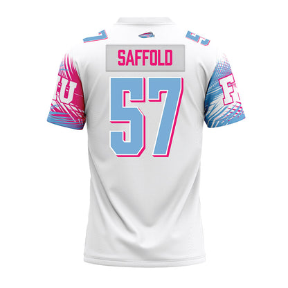 FIU - NCAA Football : Knajee Saffold - Vice White Premium Football Jersey-1