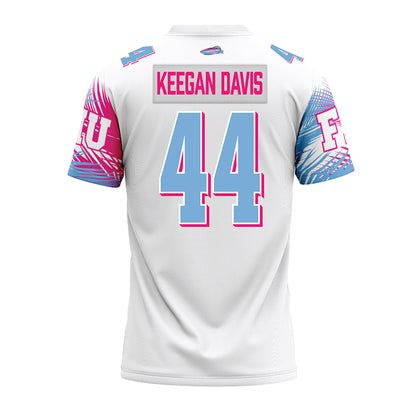 FIU - NCAA Football : Keegan Keegan Davis - Vice White Premium Football Jersey-1