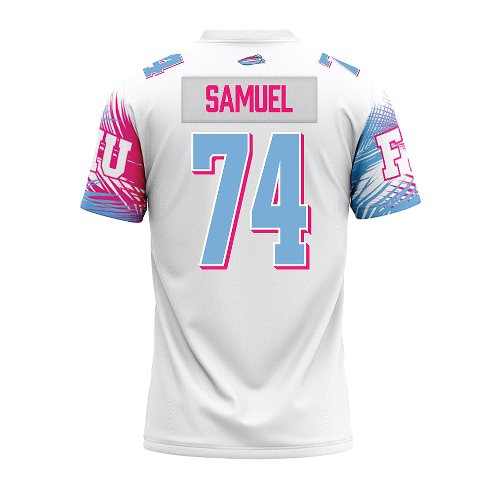FIU - NCAA Football : Kyrie Samuel - Vice White Premium Football Jersey-1