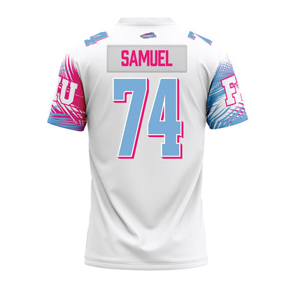 FIU - NCAA Football : Kyrie Samuel - Vice White Premium Football Jersey-1