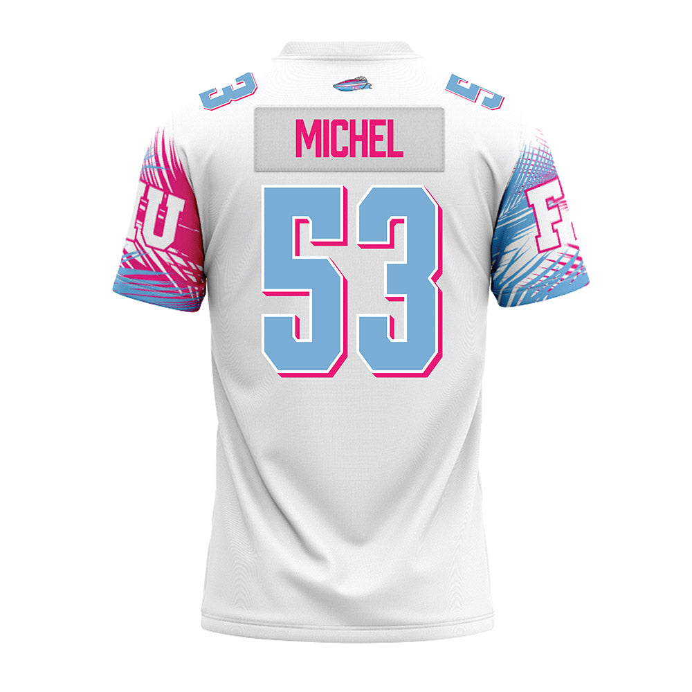 FIU - NCAA Football : Daniel Michel - Vice White Premium Football Jersey-1