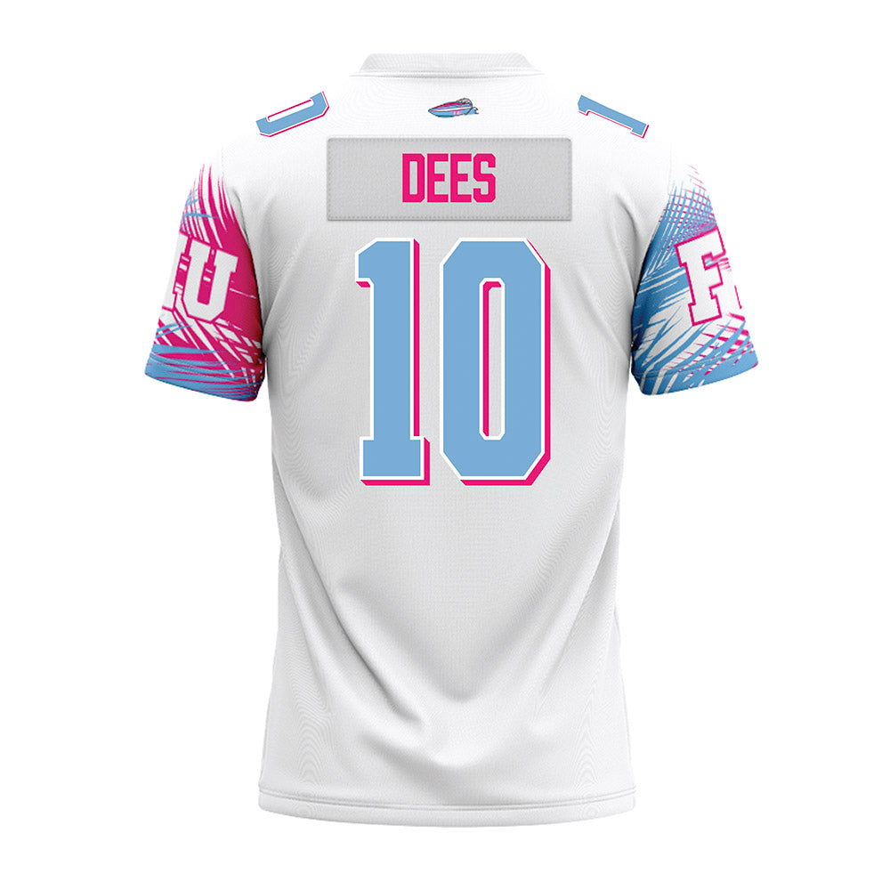 FIU - NCAA Football : Clayton Dees - Vice White Premium Football Jersey-1
