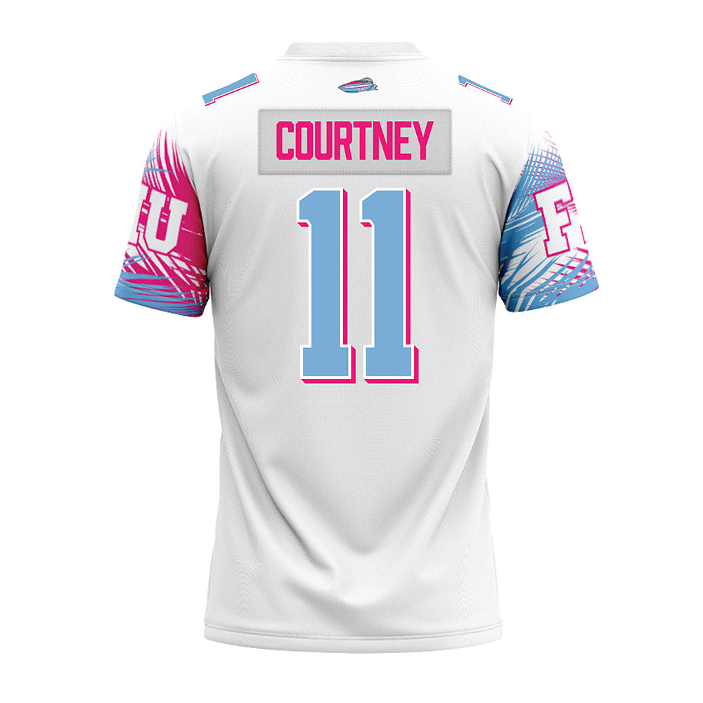 FIU - NCAA Football : Percy Courtney - Vice White Premium Football Jersey-1
