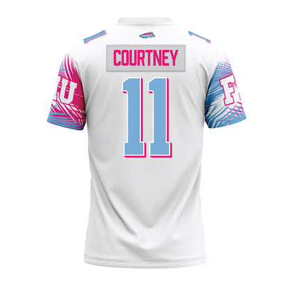 FIU - NCAA Football : Percy Courtney - Vice White Premium Football Jersey-1