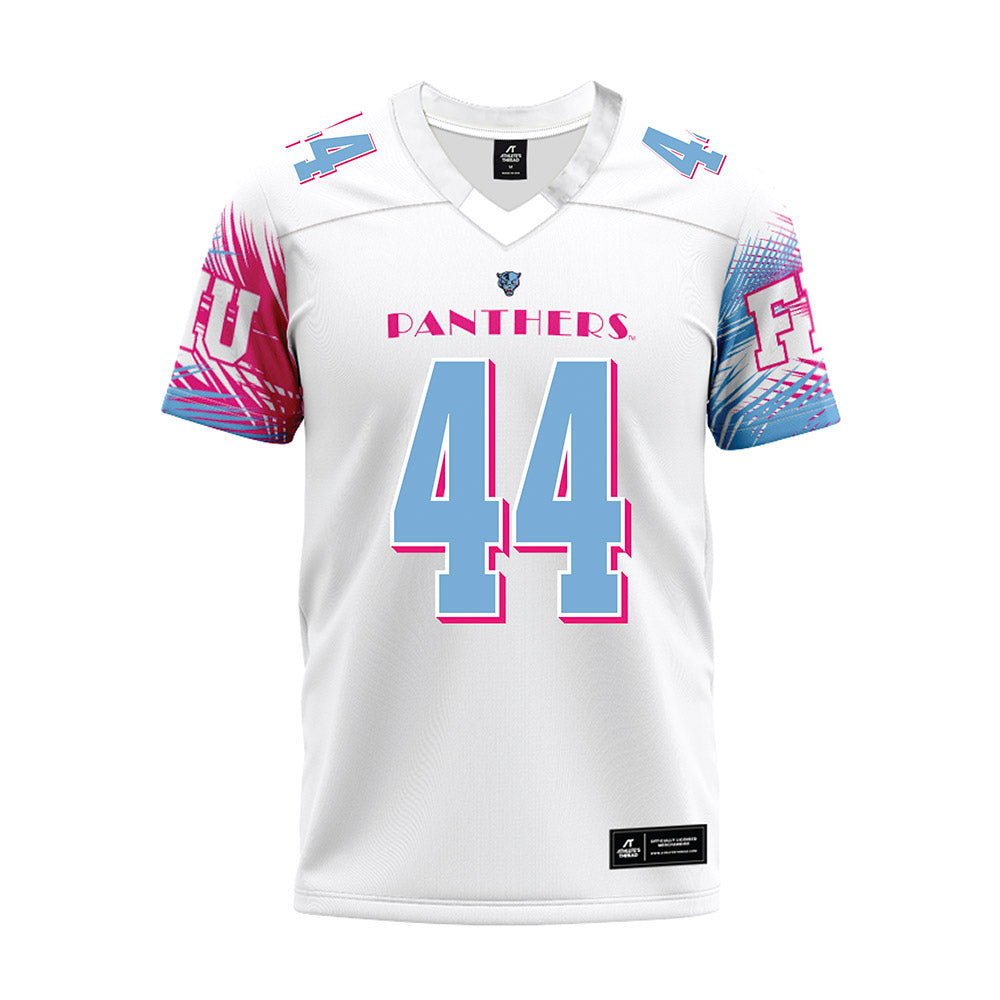 FIU - NCAA Football : Keegan Keegan Davis - Vice White Premium Football Jersey-0