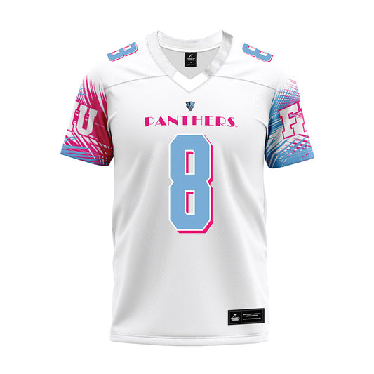 FIU - NCAA Football : Juju Lewis - Vice White Premium Football Jersey-0